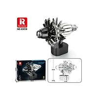 Aircraft Engine with Motor Building Set – 1,351 Pieces