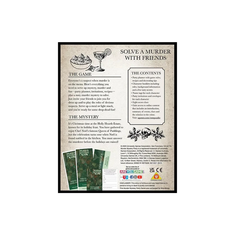Solve a Murder – Mistletoe and Malice Board Game