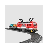 Red Electric Locomotive Building Block Set – 617 Pieces