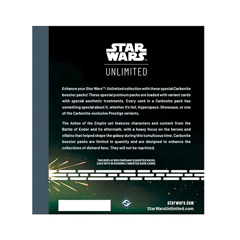 Star Wars: Unlimited – Ashes of the Empire – Carbonite Booster Display