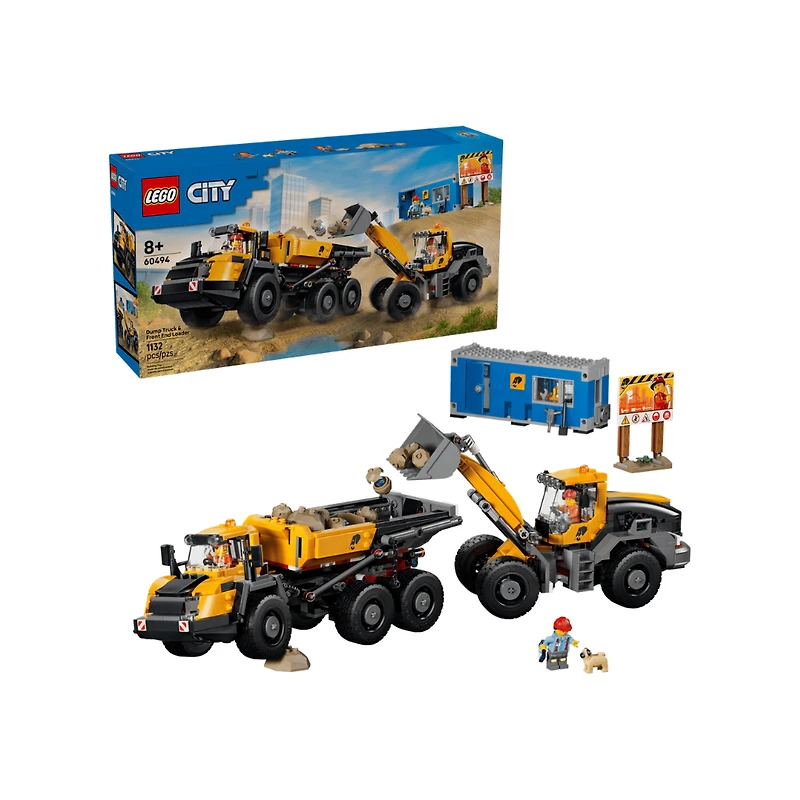 LEGO City Dump Truck & Front End Loader 1132 Pieces
