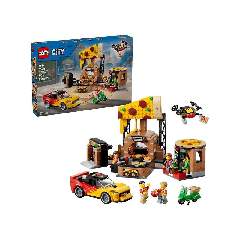 LEGO City Pizza Delivery Experience with Vehicles 494 Pieces