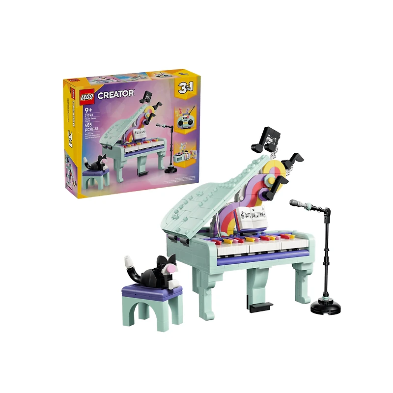 LEGO Creator 3-in-1 Music Decor Piano with Cat 485 Pieces