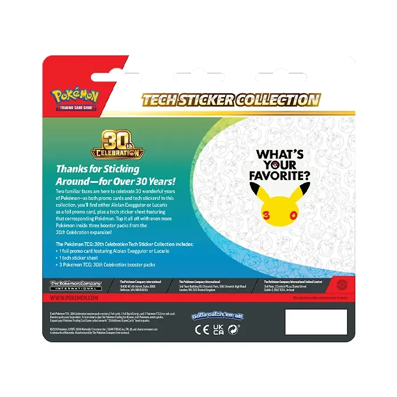 Pokemon TCG: 30th Celebration Tech Sticker Collection (Random Pick)