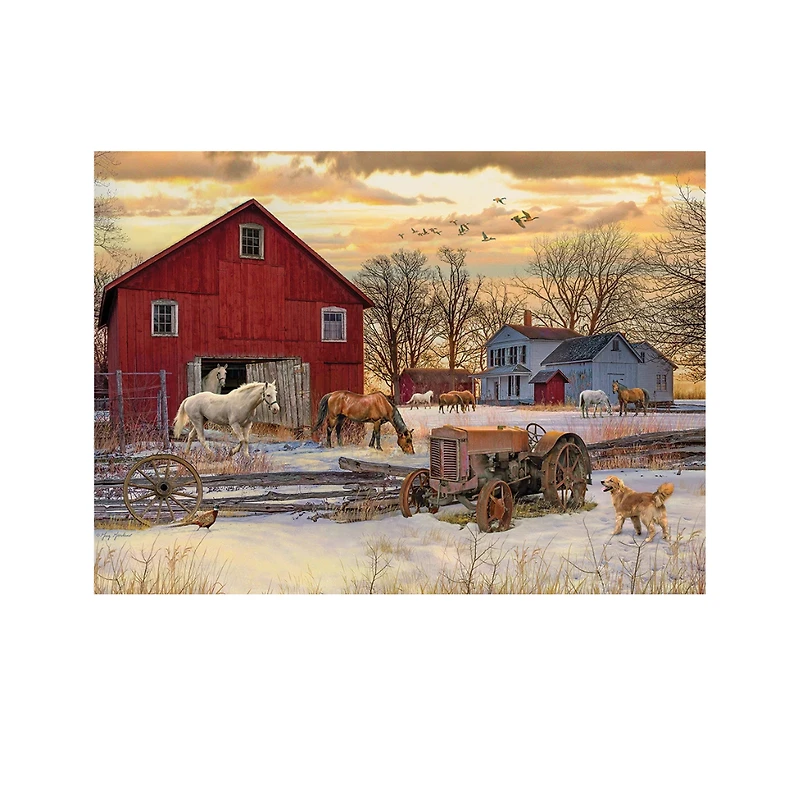 Cobble Hill Winter on the Farm – 1000 Piece