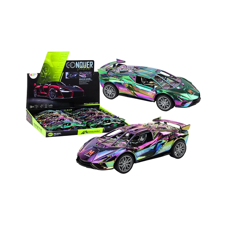 Friction-Powered Toy Car – Headlights