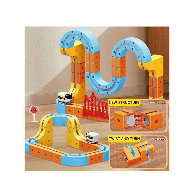 Magnetic Rail Car Set – 157-Piece Magnetic Building Track & Vehicle Toy