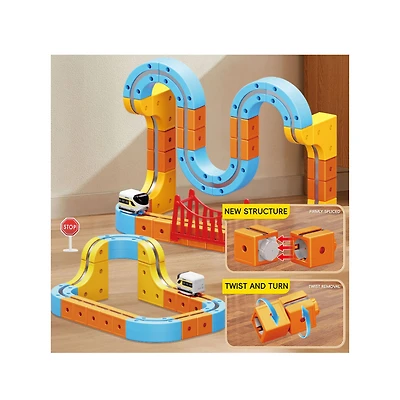 Magnetic Rail Car Set – 157-Piece Magnetic Building Track & Vehicle Toy