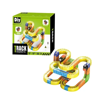 Magnetic Rail Car Set – 167-Piece Magnetic Building Track & Vehicle Toy