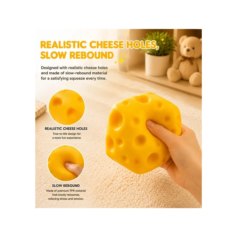 SmushMart Jumbo Cheese Squishy