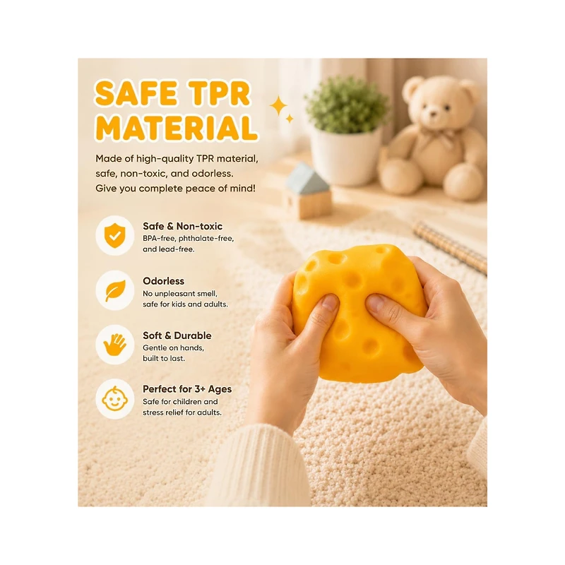 SmushMart Jumbo Cheese Squishy