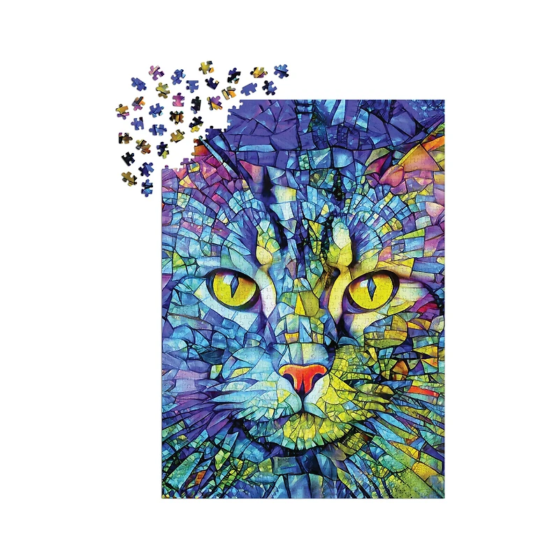 Fiona Cat Stained Glass 1000 Piece – Jigsaw Puzzle