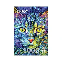 Fiona Cat Stained Glass 1000 Piece – Jigsaw Puzzle