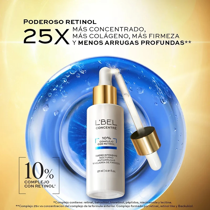 Sérum de retinol Concentré antiarrugas profundas y firmeza