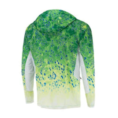 Pelagic "Exo-Tech" Hooded Fishing Shirt | Green Dorado