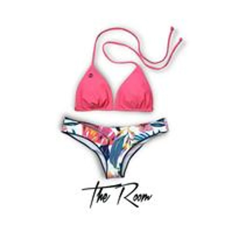 The Room "Hallows Morning" Women's Bikini Top - X-Large WHT/FLOWER