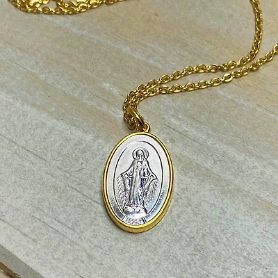 COLLAR MEDALLA VIRGEN MILAGROSA