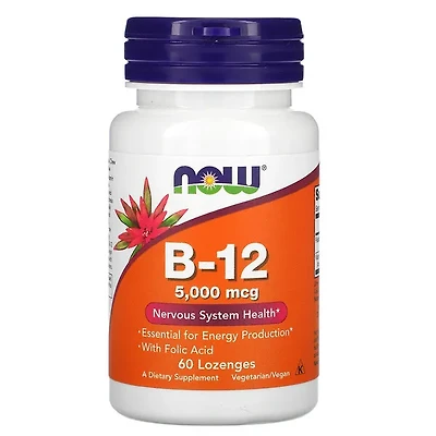 B-12 5,000mg + Folic (60 Tabs)