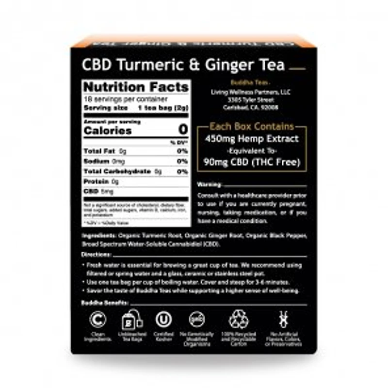 CBD Turmeric & Ginger Tea 