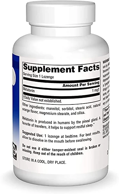Melatonin 1mg (Orange Flavor 100 Lozenges)