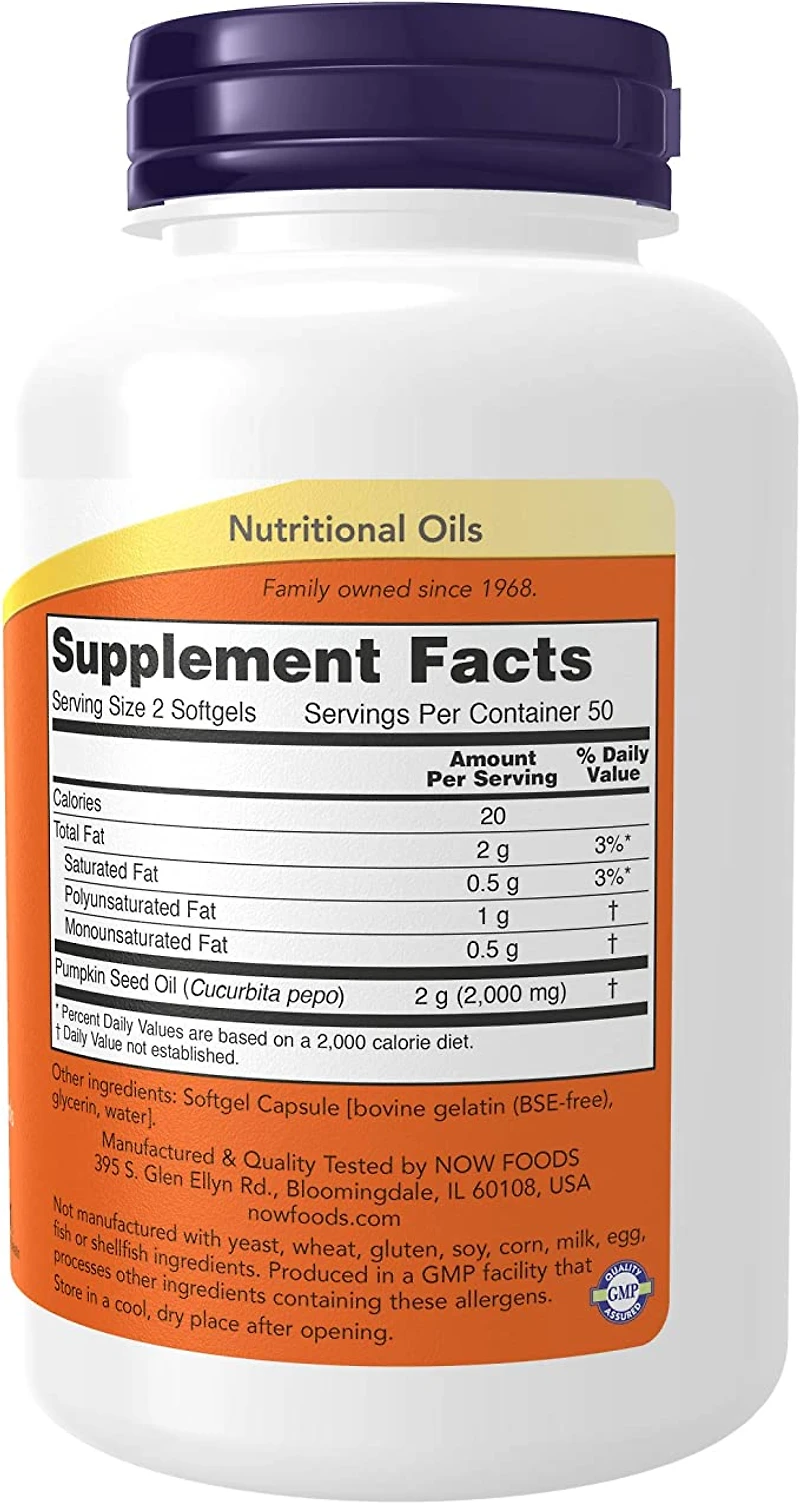 Pumpkin Oil 1,000mg (100 Softgels)