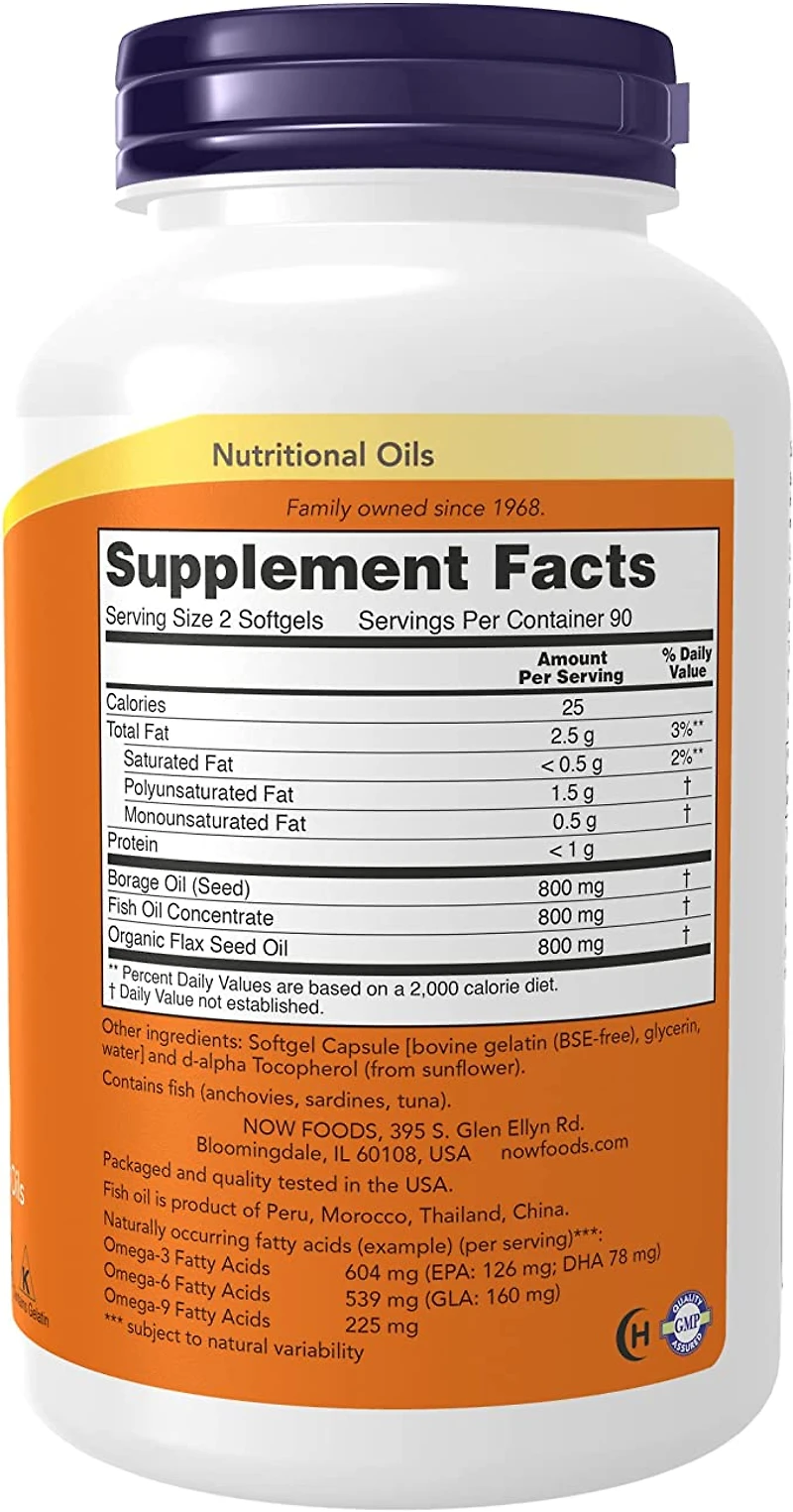 Super Omega 3-6-9 1,200mg (180 Softgels)