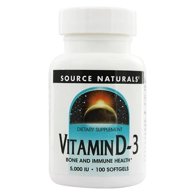 Vitamin D-3 5,000iu (100 Softgels)