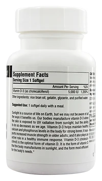 Vitamin D-3 5,000iu (100 Softgels)