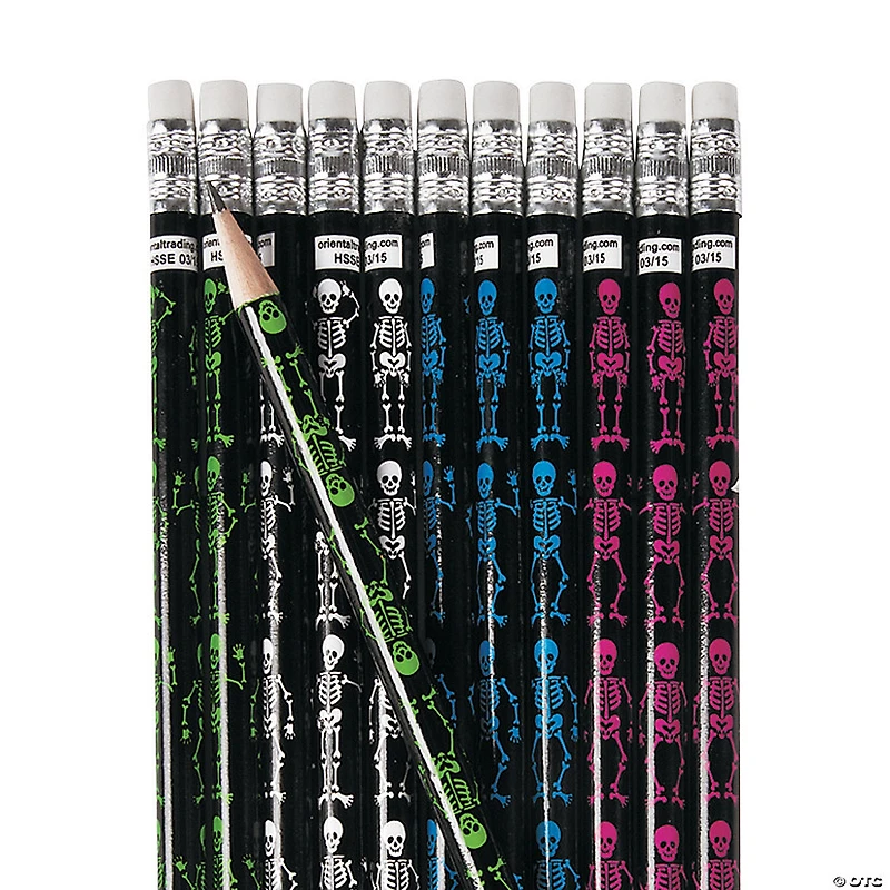 Skeleton Pencils - 24 Pc.