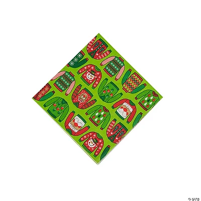 Ugly Sweater Beverage Napkins - 16 Pc.