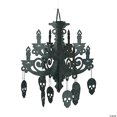 17" Spooky Floral Chandelier Halloween Decoration