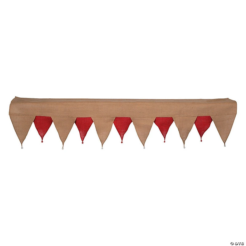 6' Christmas Burlap Mantel Scarf