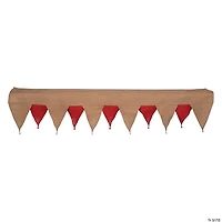 6' Christmas Burlap Mantel Scarf