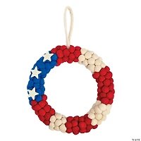 Patriotic Pom-Pom Wreath
