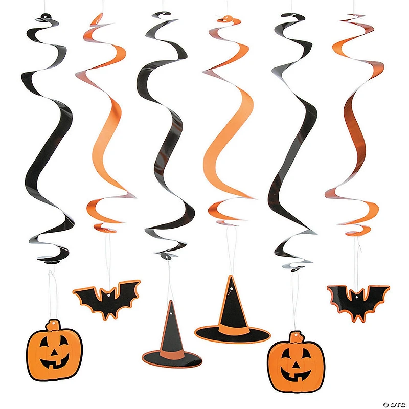 26" Hanging Swirl Halloween Decorations - 24 Pc.