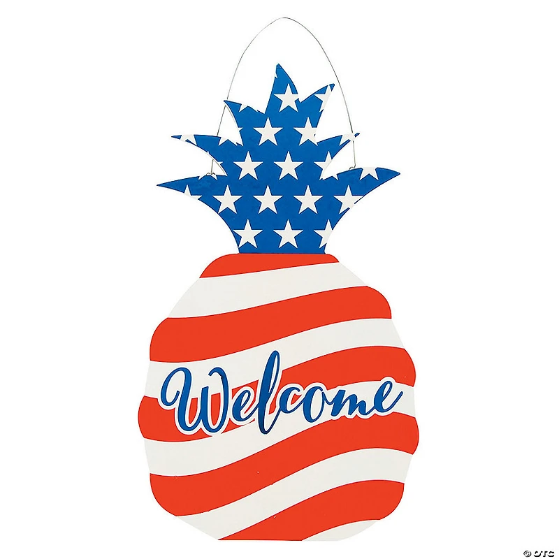 Patriotic Pineapple Door Sign