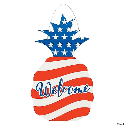 Patriotic Pineapple Door Sign