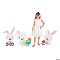 23 1/4" - 29 3/4" Easter Bunny Cardboard Cutout Stand-Ups - 3 Pc.