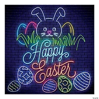 Neon Lights Easter Backdrop