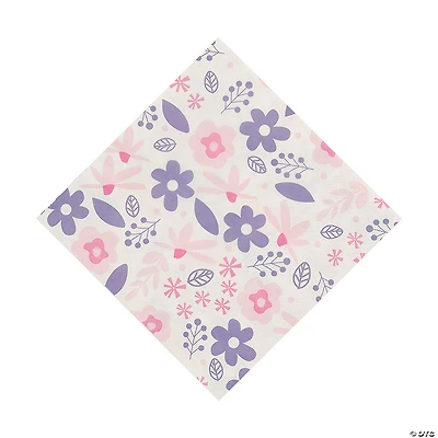 Easter Friends Purple & Pink Floral Luncheon Napkins - 16 Pc.