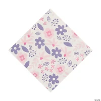 Easter Friends Purple & Pink Floral Luncheon Napkins - 16 Pc.