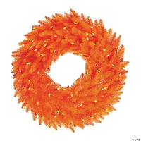 Vickerman 24" Orange Fir Christmas Wreath with Orange LED Lights