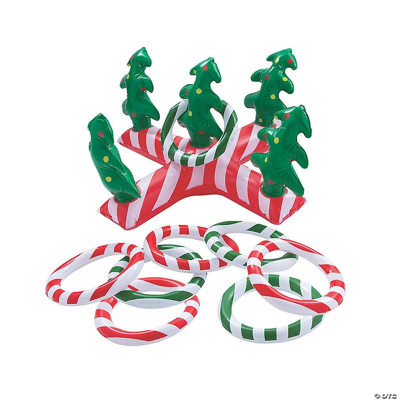 Inflatable Holiday Candy Candy & Christmas Tree Ring Toss Game