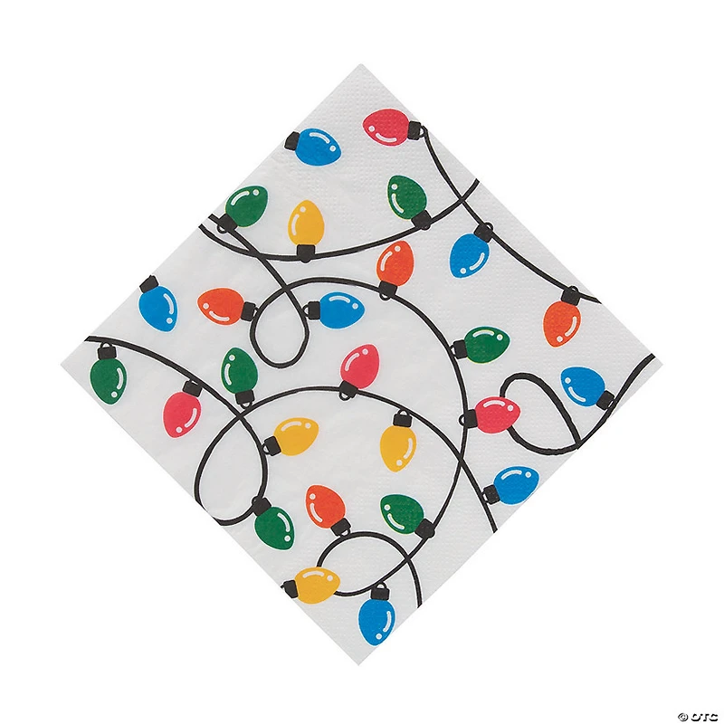 Holiday Lights Christmas Luncheon Napkins - 16 Pc.
