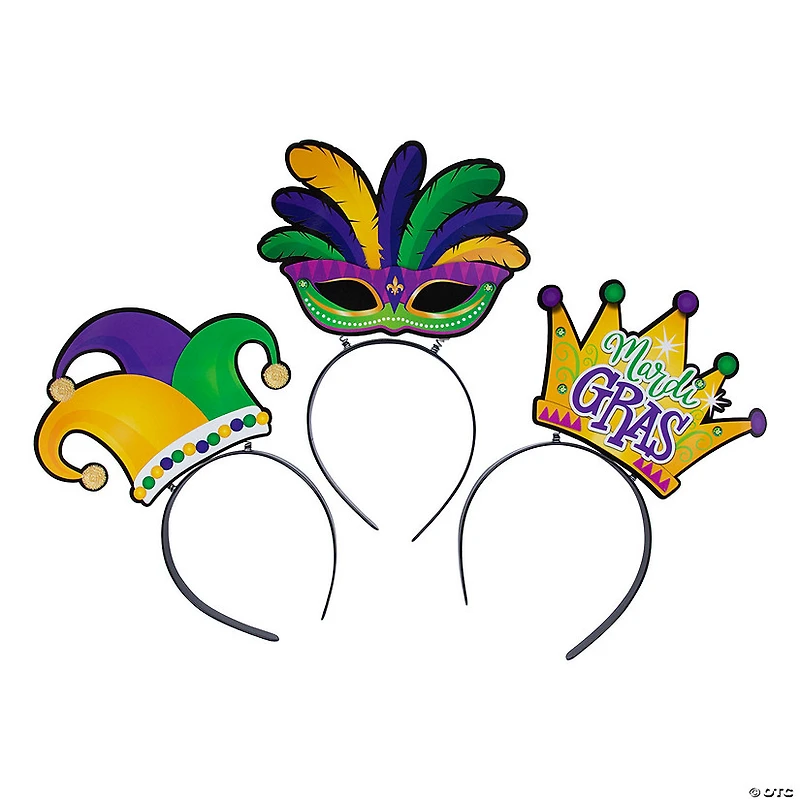 Mardi Gras Head Boppers - 12 Pc.