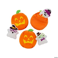 Halloween Stuffed Pocket Pumpkins with Ghosts - 12 Pc.