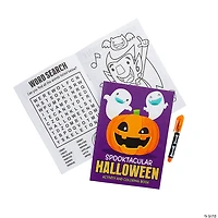 Halloween Activity Books with Mini Pens - 12 Pc.