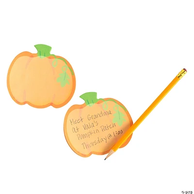 Pumpkin-Shaped Sticky Notes  - 12 Pc.