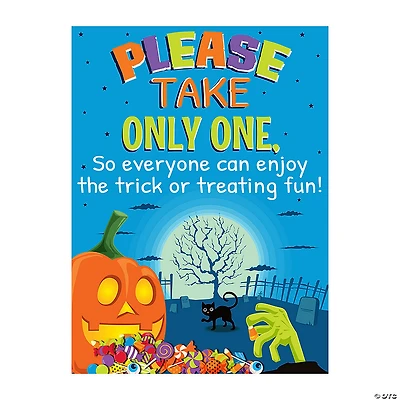 Take One Halloween Candy Door Sign