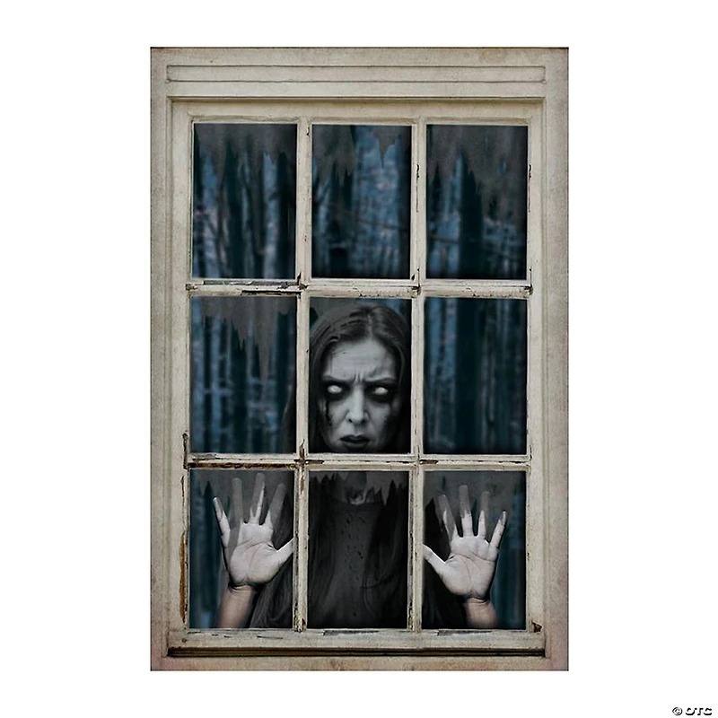 Spooky Girl Window Backdrop Halloween Decoration